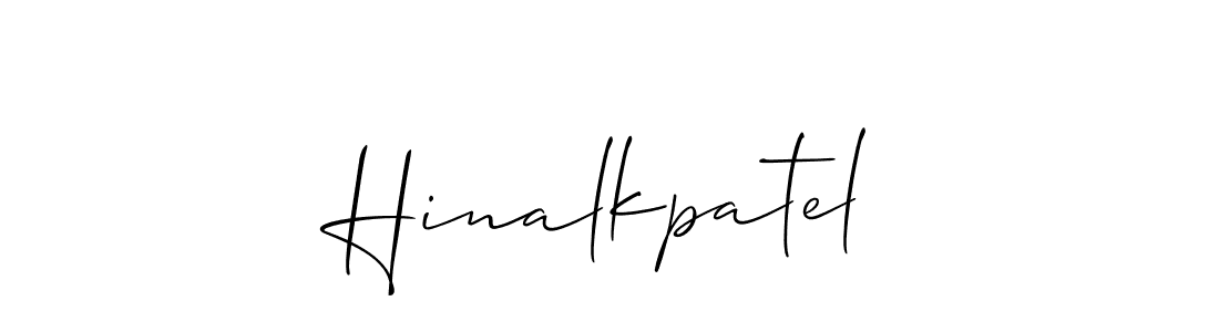Also we have Hinalkpatel name is the best signature style. Create professional handwritten signature collection using Allison_Script autograph style. Hinalkpatel signature style 2 images and pictures png