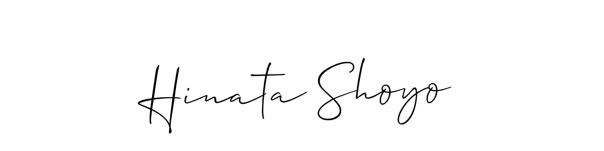 Allison_Script is a professional signature style that is perfect for those who want to add a touch of class to their signature. It is also a great choice for those who want to make their signature more unique. Get Hinata Shoyo name to fancy signature for free. Hinata Shoyo signature style 2 images and pictures png