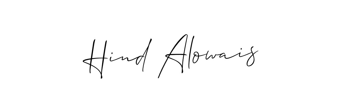 Hind Alowais stylish signature style. Best Handwritten Sign (Allison_Script) for my name. Handwritten Signature Collection Ideas for my name Hind Alowais. Hind Alowais signature style 2 images and pictures png