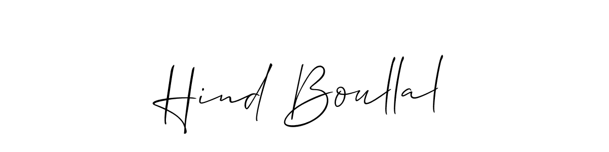 Also You can easily find your signature by using the search form. We will create Hind Boullal name handwritten signature images for you free of cost using Allison_Script sign style. Hind Boullal signature style 2 images and pictures png