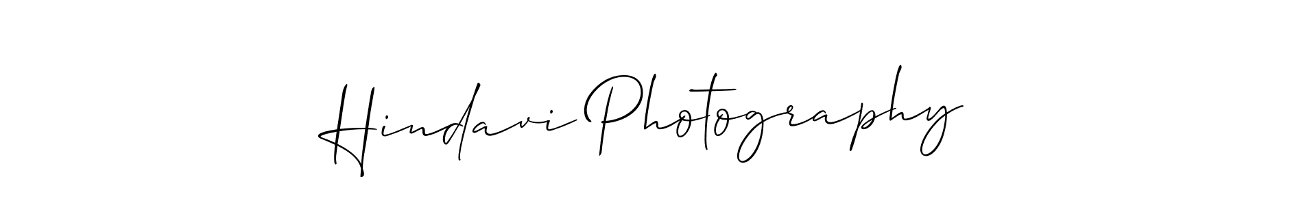 How to make Hindavi Photography name signature. Use Allison_Script style for creating short signs online. This is the latest handwritten sign. Hindavi Photography signature style 2 images and pictures png