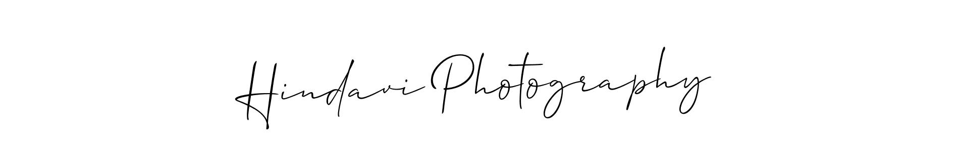 Create a beautiful signature design for name Hindavi Photography. With this signature (Allison_Script) fonts, you can make a handwritten signature for free. Hindavi Photography signature style 2 images and pictures png