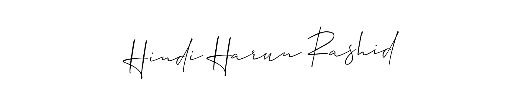 Allison_Script is a professional signature style that is perfect for those who want to add a touch of class to their signature. It is also a great choice for those who want to make their signature more unique. Get Hindi Harun Rashid name to fancy signature for free. Hindi Harun Rashid signature style 2 images and pictures png