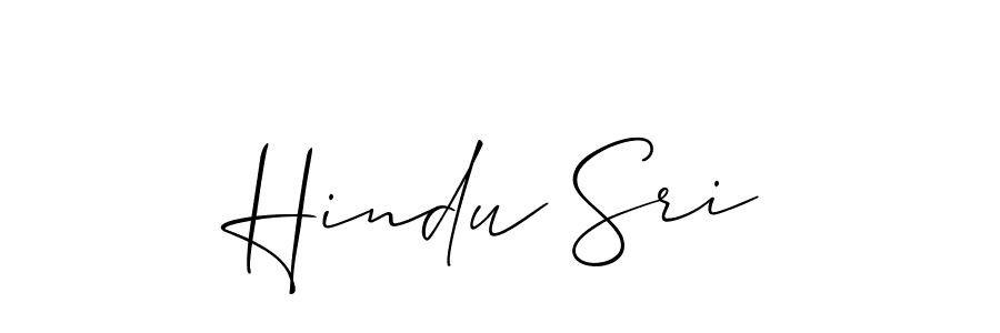 Design your own signature with our free online signature maker. With this signature software, you can create a handwritten (Allison_Script) signature for name Hindu Sri. Hindu Sri signature style 2 images and pictures png