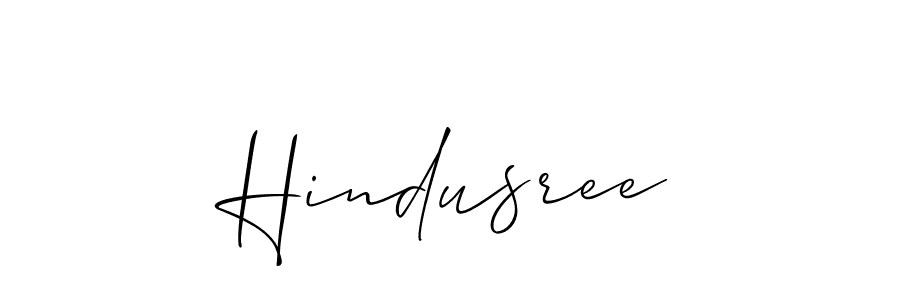 How to make Hindusree signature? Allison_Script is a professional autograph style. Create handwritten signature for Hindusree name. Hindusree signature style 2 images and pictures png