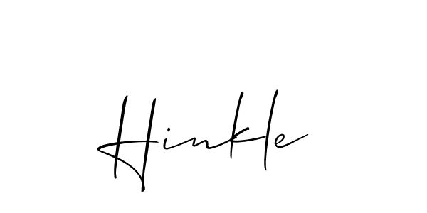 You should practise on your own different ways (Allison_Script) to write your name (Hinkle) in signature. don't let someone else do it for you. Hinkle signature style 2 images and pictures png