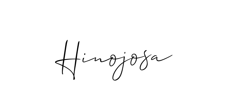 You should practise on your own different ways (Allison_Script) to write your name (Hinojosa) in signature. don't let someone else do it for you. Hinojosa signature style 2 images and pictures png