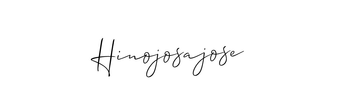 if you are searching for the best signature style for your name Hinojosajose. so please give up your signature search. here we have designed multiple signature styles  using Allison_Script. Hinojosajose signature style 2 images and pictures png