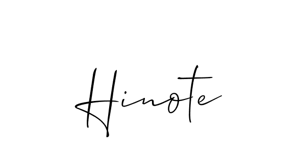 Allison_Script is a professional signature style that is perfect for those who want to add a touch of class to their signature. It is also a great choice for those who want to make their signature more unique. Get Hinote name to fancy signature for free. Hinote signature style 2 images and pictures png