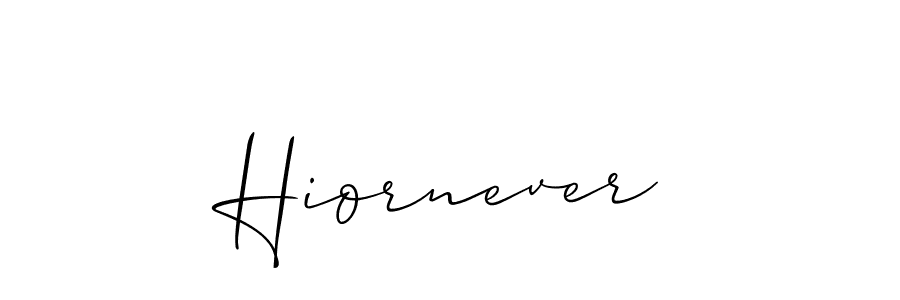 Create a beautiful signature design for name Hiornever. With this signature (Allison_Script) fonts, you can make a handwritten signature for free. Hiornever signature style 2 images and pictures png