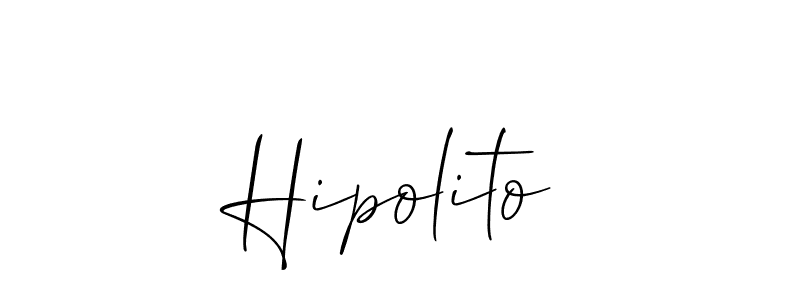 How to make Hipolito name signature. Use Allison_Script style for creating short signs online. This is the latest handwritten sign. Hipolito signature style 2 images and pictures png