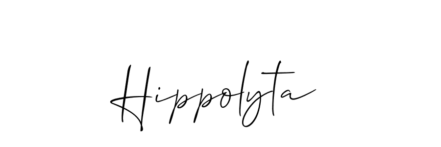 How to make Hippolyta signature? Allison_Script is a professional autograph style. Create handwritten signature for Hippolyta name. Hippolyta signature style 2 images and pictures png