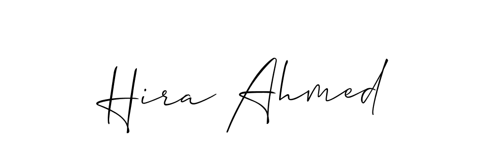 How to Draw Hira Ahmed signature style? Allison_Script is a latest design signature styles for name Hira Ahmed. Hira Ahmed signature style 2 images and pictures png