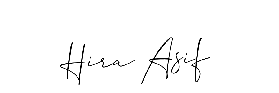 Design your own signature with our free online signature maker. With this signature software, you can create a handwritten (Allison_Script) signature for name Hira Asif. Hira Asif signature style 2 images and pictures png