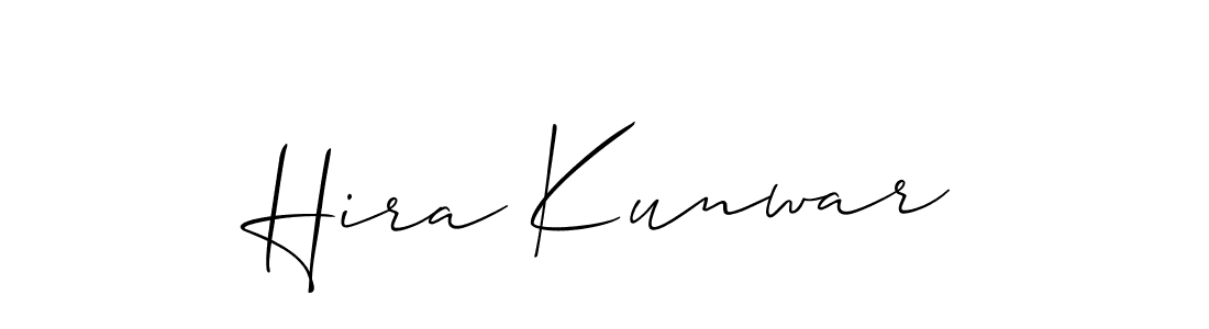 The best way (Allison_Script) to make a short signature is to pick only two or three words in your name. The name Hira Kunwar include a total of six letters. For converting this name. Hira Kunwar signature style 2 images and pictures png