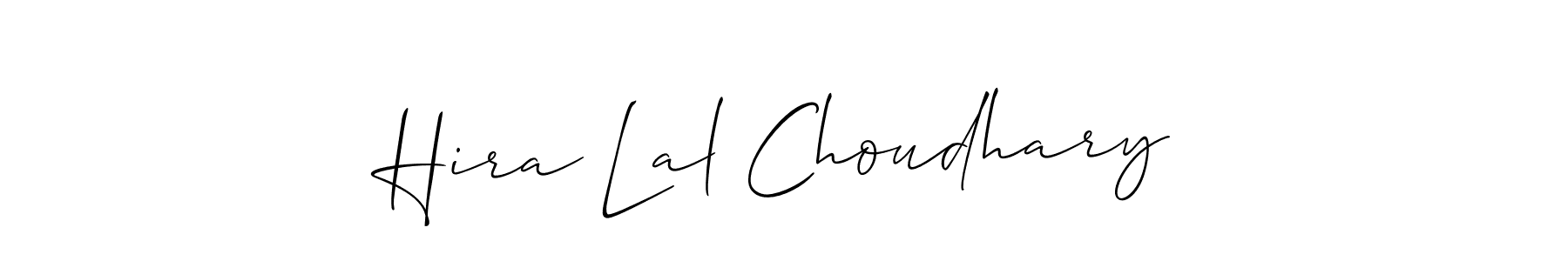 Use a signature maker to create a handwritten signature online. With this signature software, you can design (Allison_Script) your own signature for name Hira Lal Choudhary. Hira Lal Choudhary signature style 2 images and pictures png