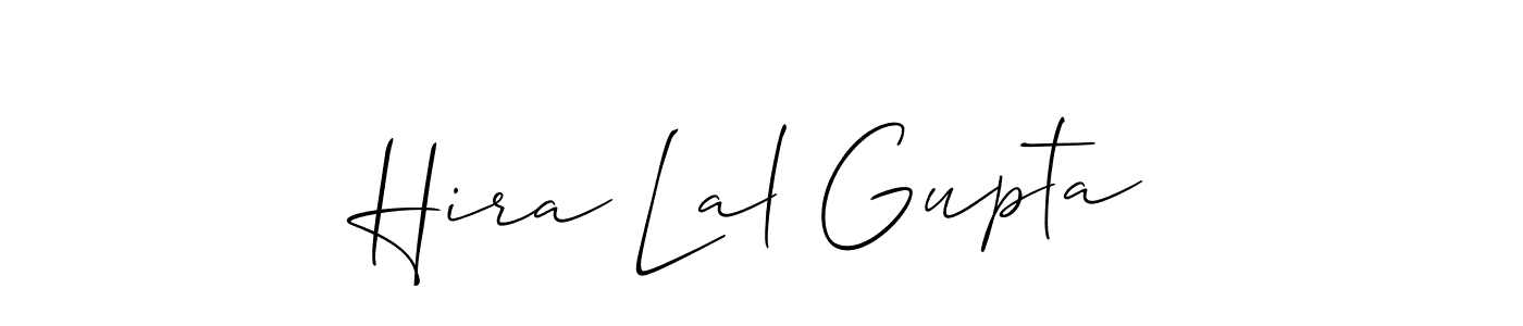 Similarly Allison_Script is the best handwritten signature design. Signature creator online .You can use it as an online autograph creator for name Hira Lal Gupta. Hira Lal Gupta signature style 2 images and pictures png