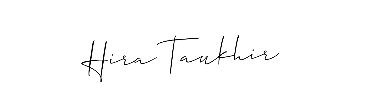 Design your own signature with our free online signature maker. With this signature software, you can create a handwritten (Allison_Script) signature for name Hira Taukhir. Hira Taukhir signature style 2 images and pictures png