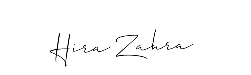 How to make Hira Zahra signature? Allison_Script is a professional autograph style. Create handwritten signature for Hira Zahra name. Hira Zahra signature style 2 images and pictures png