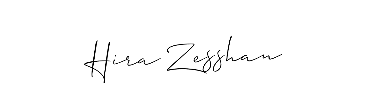 Design your own signature with our free online signature maker. With this signature software, you can create a handwritten (Allison_Script) signature for name Hira Zesshan. Hira Zesshan signature style 2 images and pictures png