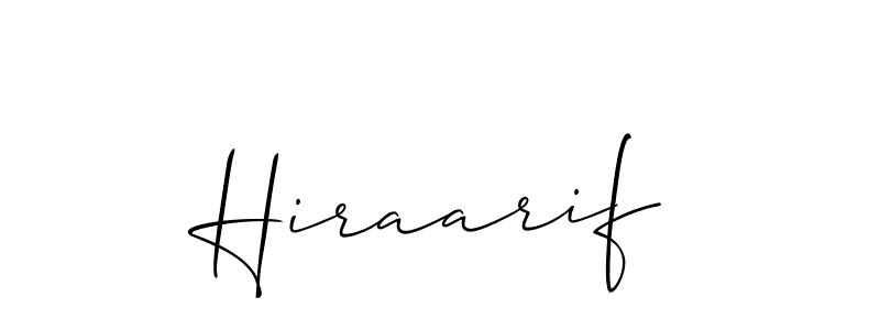 It looks lik you need a new signature style for name Hiraarif. Design unique handwritten (Allison_Script) signature with our free signature maker in just a few clicks. Hiraarif signature style 2 images and pictures png