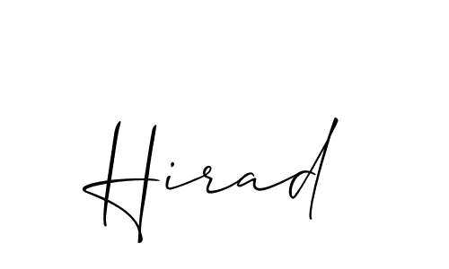 Make a beautiful signature design for name Hirad. Use this online signature maker to create a handwritten signature for free. Hirad signature style 2 images and pictures png