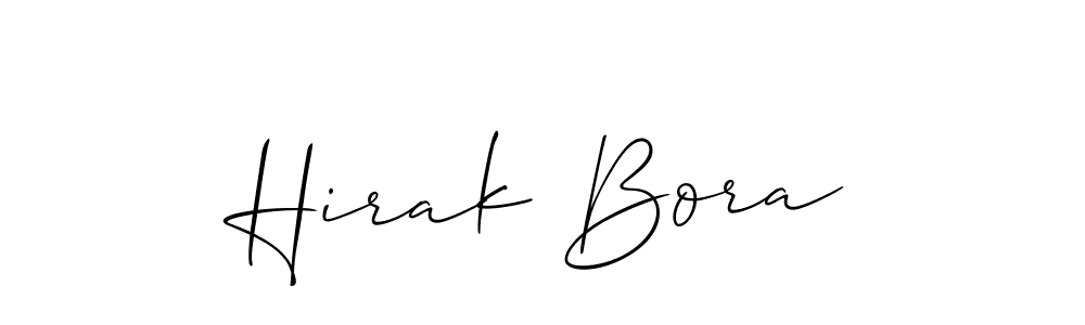 Design your own signature with our free online signature maker. With this signature software, you can create a handwritten (Allison_Script) signature for name Hirak Bora. Hirak Bora signature style 2 images and pictures png
