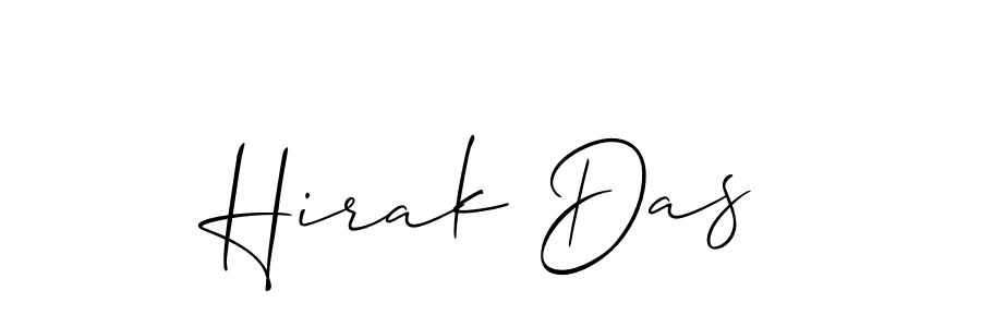 Use a signature maker to create a handwritten signature online. With this signature software, you can design (Allison_Script) your own signature for name Hirak Das. Hirak Das signature style 2 images and pictures png