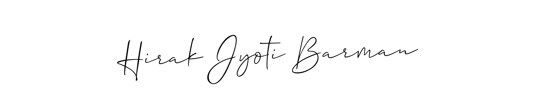 Make a short Hirak Jyoti Barman signature style. Manage your documents anywhere anytime using Allison_Script. Create and add eSignatures, submit forms, share and send files easily. Hirak Jyoti Barman signature style 2 images and pictures png