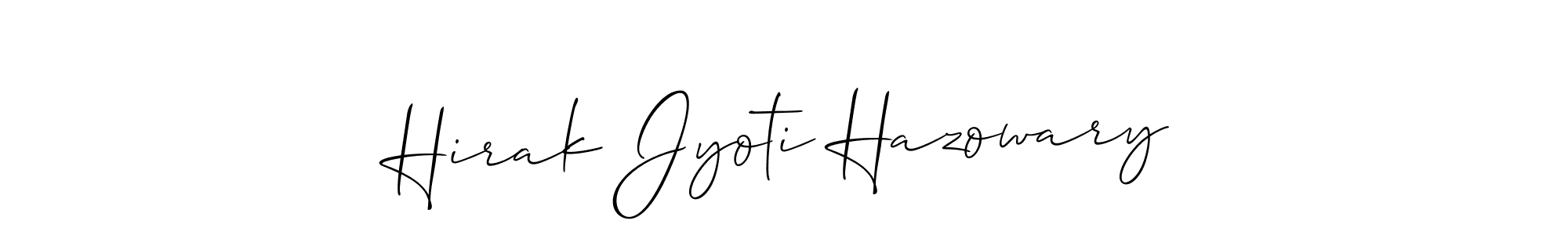 Hirak Jyoti Hazowary stylish signature style. Best Handwritten Sign (Allison_Script) for my name. Handwritten Signature Collection Ideas for my name Hirak Jyoti Hazowary. Hirak Jyoti Hazowary signature style 2 images and pictures png