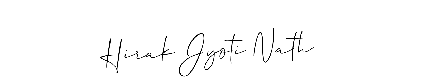 Also You can easily find your signature by using the search form. We will create Hirak Jyoti Nath name handwritten signature images for you free of cost using Allison_Script sign style. Hirak Jyoti Nath signature style 2 images and pictures png