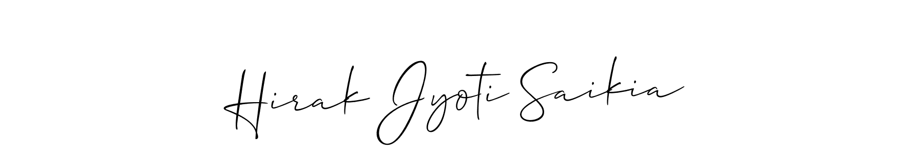 You should practise on your own different ways (Allison_Script) to write your name (Hirak Jyoti Saikia) in signature. don't let someone else do it for you. Hirak Jyoti Saikia signature style 2 images and pictures png