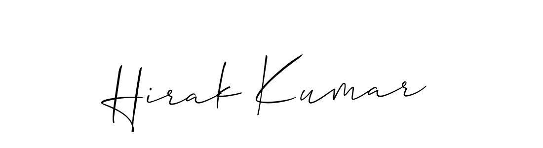 Design your own signature with our free online signature maker. With this signature software, you can create a handwritten (Allison_Script) signature for name Hirak Kumar. Hirak Kumar signature style 2 images and pictures png