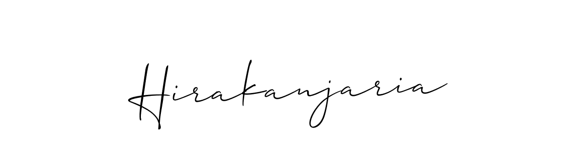 Also we have Hirakanjaria name is the best signature style. Create professional handwritten signature collection using Allison_Script autograph style. Hirakanjaria signature style 2 images and pictures png