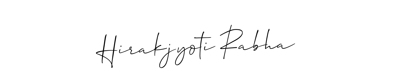 How to make Hirakjyoti Rabha signature? Allison_Script is a professional autograph style. Create handwritten signature for Hirakjyoti Rabha name. Hirakjyoti Rabha signature style 2 images and pictures png