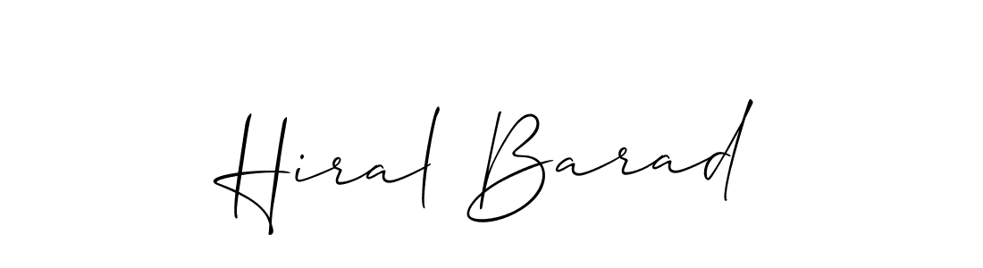 Best and Professional Signature Style for Hiral Barad. Allison_Script Best Signature Style Collection. Hiral Barad signature style 2 images and pictures png