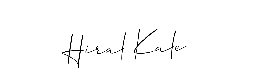 How to make Hiral Kale signature? Allison_Script is a professional autograph style. Create handwritten signature for Hiral Kale name. Hiral Kale signature style 2 images and pictures png