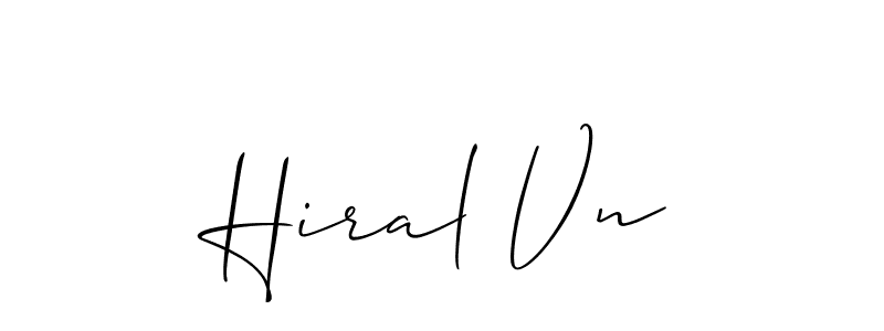 if you are searching for the best signature style for your name Hiral Vn. so please give up your signature search. here we have designed multiple signature styles  using Allison_Script. Hiral Vn signature style 2 images and pictures png