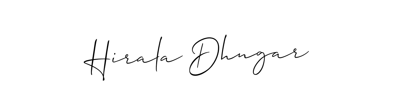 Create a beautiful signature design for name Hirala Dhngar. With this signature (Allison_Script) fonts, you can make a handwritten signature for free. Hirala Dhngar signature style 2 images and pictures png