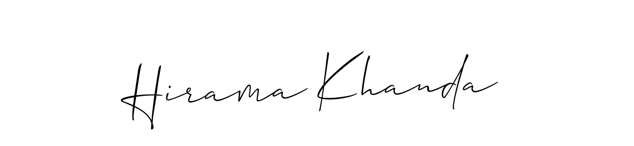 It looks lik you need a new signature style for name Hirama Khanda. Design unique handwritten (Allison_Script) signature with our free signature maker in just a few clicks. Hirama Khanda signature style 2 images and pictures png