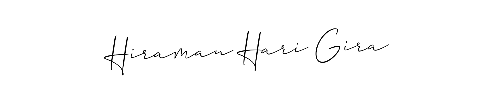 if you are searching for the best signature style for your name Hiraman Hari Gira. so please give up your signature search. here we have designed multiple signature styles  using Allison_Script. Hiraman Hari Gira signature style 2 images and pictures png