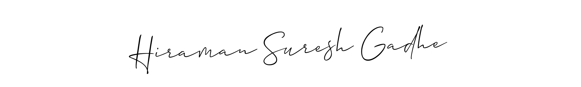 Similarly Allison_Script is the best handwritten signature design. Signature creator online .You can use it as an online autograph creator for name Hiraman Suresh Gadhe. Hiraman Suresh Gadhe signature style 2 images and pictures png