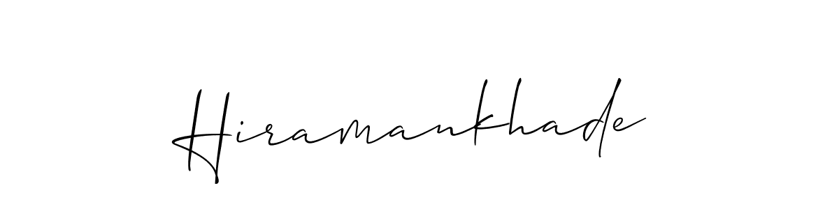 Once you've used our free online signature maker to create your best signature Allison_Script style, it's time to enjoy all of the benefits that Hiramankhade name signing documents. Hiramankhade signature style 2 images and pictures png