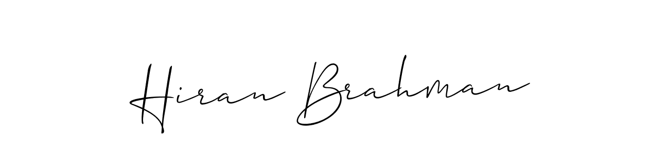 Make a short Hiran Brahman signature style. Manage your documents anywhere anytime using Allison_Script. Create and add eSignatures, submit forms, share and send files easily. Hiran Brahman signature style 2 images and pictures png