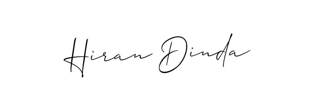 Use a signature maker to create a handwritten signature online. With this signature software, you can design (Allison_Script) your own signature for name Hiran Dinda. Hiran Dinda signature style 2 images and pictures png