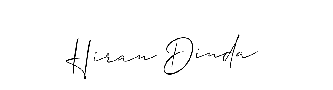 Also we have Hiran Dinda name is the best signature style. Create professional handwritten signature collection using Allison_Script autograph style. Hiran Dinda signature style 2 images and pictures png