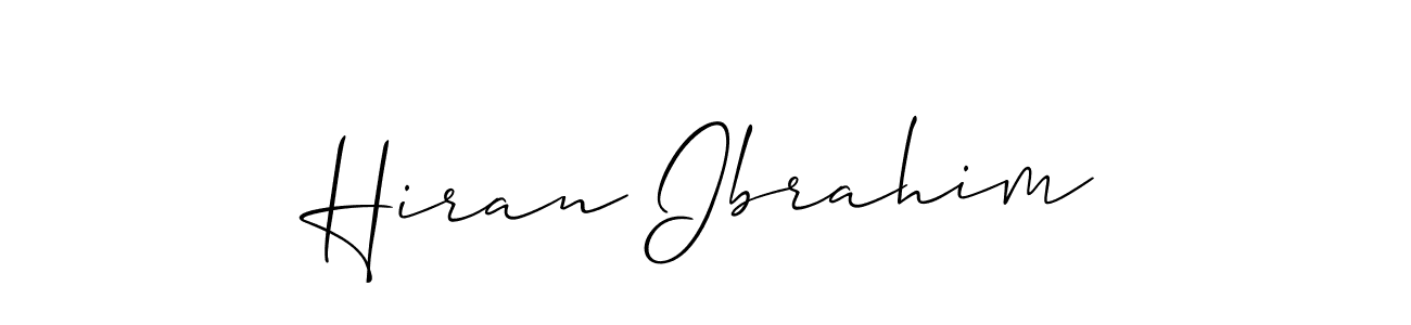 Best and Professional Signature Style for Hiran Ibrahim. Allison_Script Best Signature Style Collection. Hiran Ibrahim signature style 2 images and pictures png