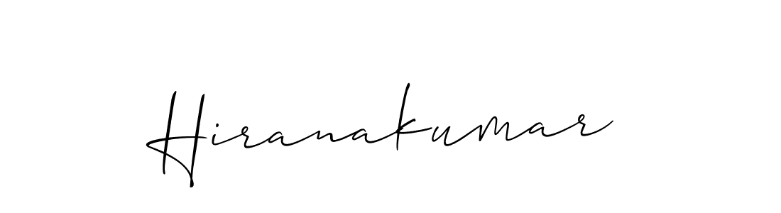 How to make Hiranakumar name signature. Use Allison_Script style for creating short signs online. This is the latest handwritten sign. Hiranakumar signature style 2 images and pictures png