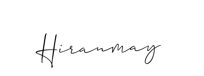 Make a beautiful signature design for name Hiranmay. With this signature (Allison_Script) style, you can create a handwritten signature for free. Hiranmay signature style 2 images and pictures png