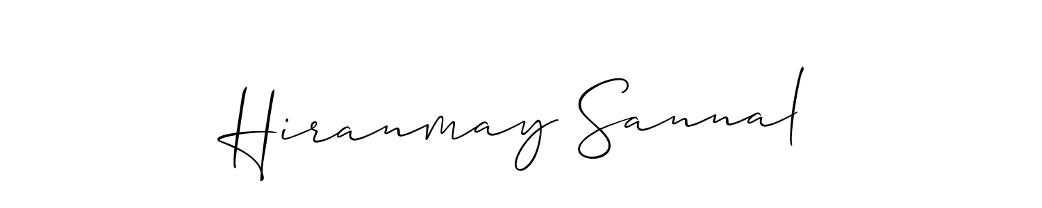 Also we have Hiranmay Sannal name is the best signature style. Create professional handwritten signature collection using Allison_Script autograph style. Hiranmay Sannal signature style 2 images and pictures png